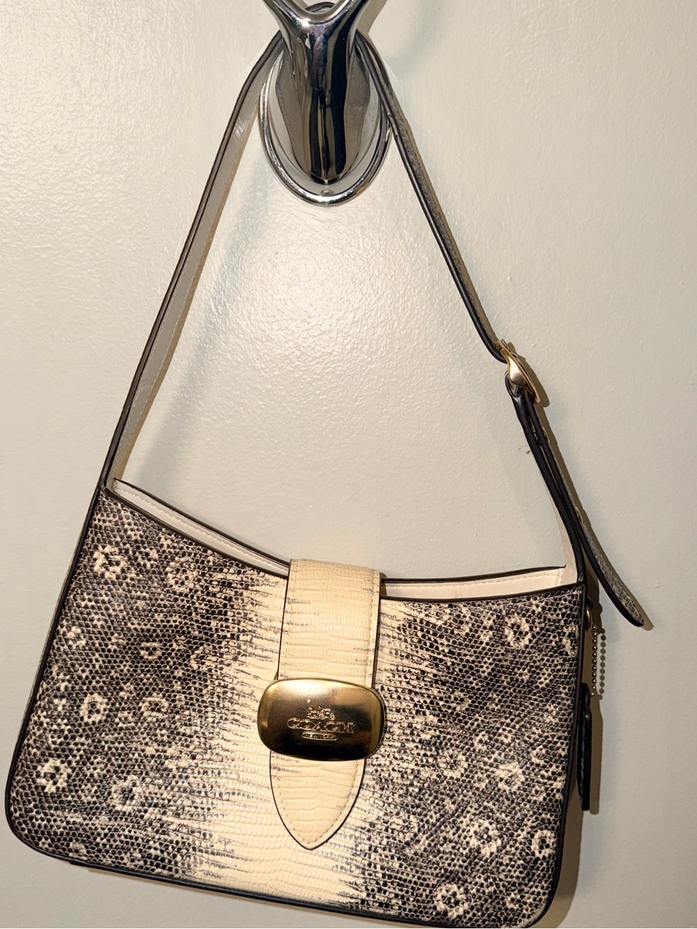 Coach Black and Cream Ombre Signature Shoulder Bag